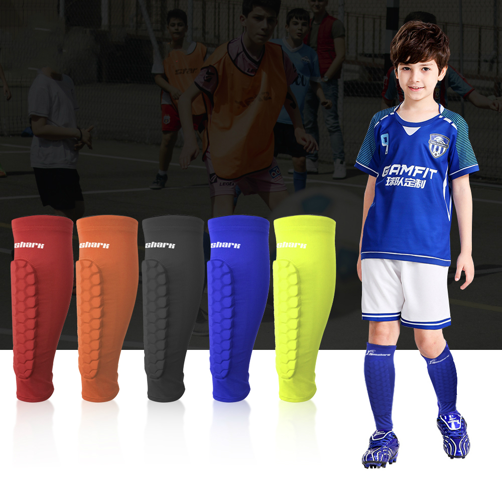 (XS-XL) 1 زوج الكبار الاطفال كرة القدم غطاء يقي قصبة الرجل الأطفال Crashproof كرة القدم العجل حامي الساق الأكمام المراهقين التدريب حماية الساق