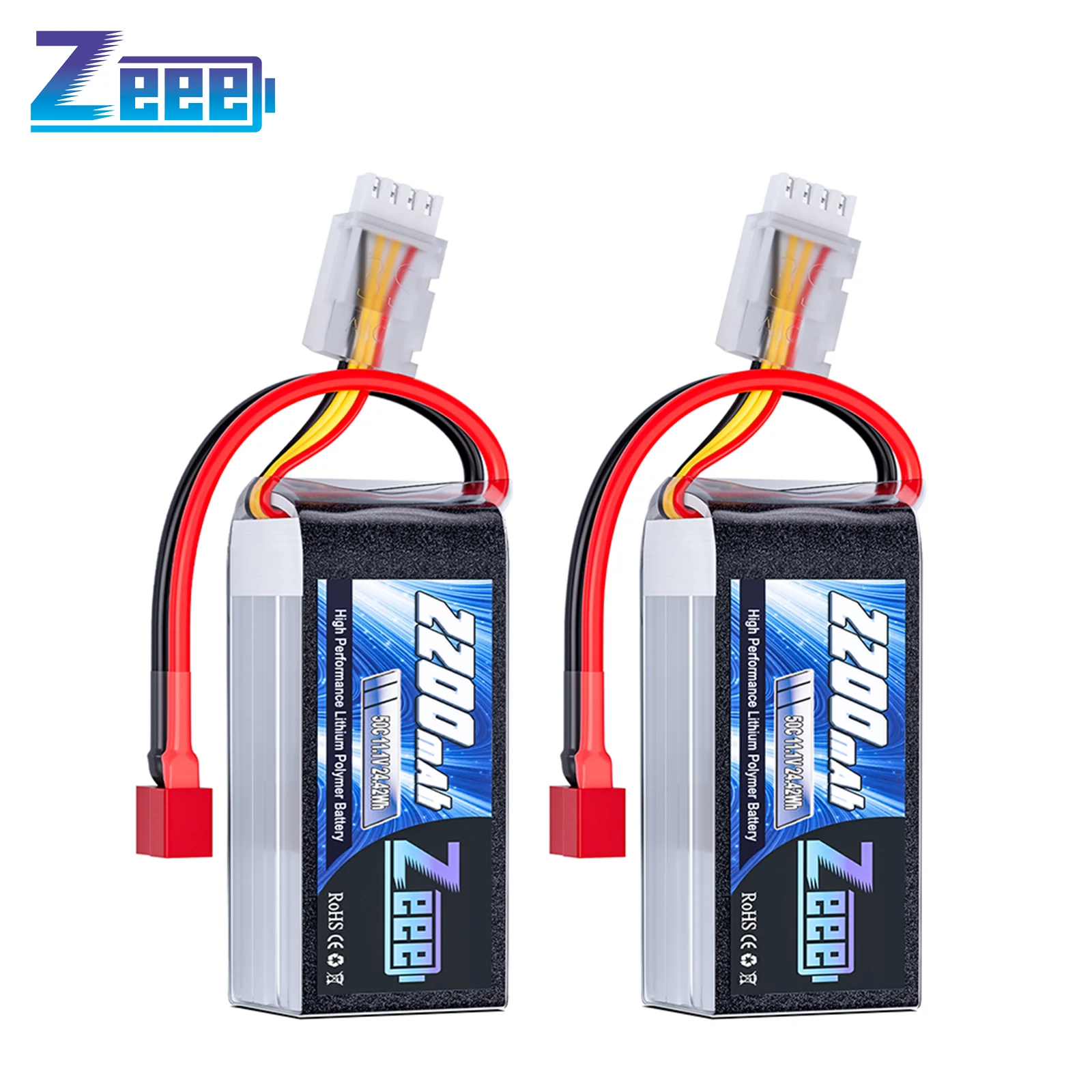2 قطعة Zeee 3S 2200mAh قليل يبو بطارية 11.1 فولت 50C مع T/XT60 التوصيل ل RC سيارة شاحنة الطائرة بدون طيار طائرة FPV RC هواية نماذج أجزاء