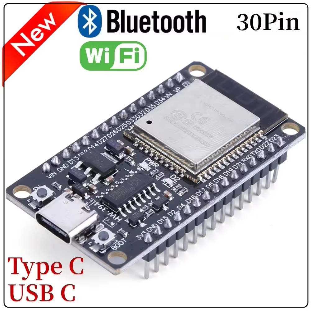 لوحة تطوير ESP32 32D / وحدة واي فاي وبلوتوث لاسلكية منخفضة الاستهلاك للطاقة للغاية ثنائية النواة 30 دبوس للمنزل الذكي