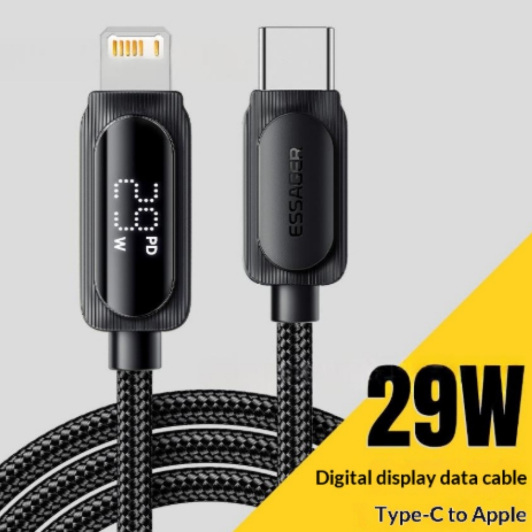 ESSAGER سلسلة Xile C-L 29W شاشة عرض رقمية كابل شحن