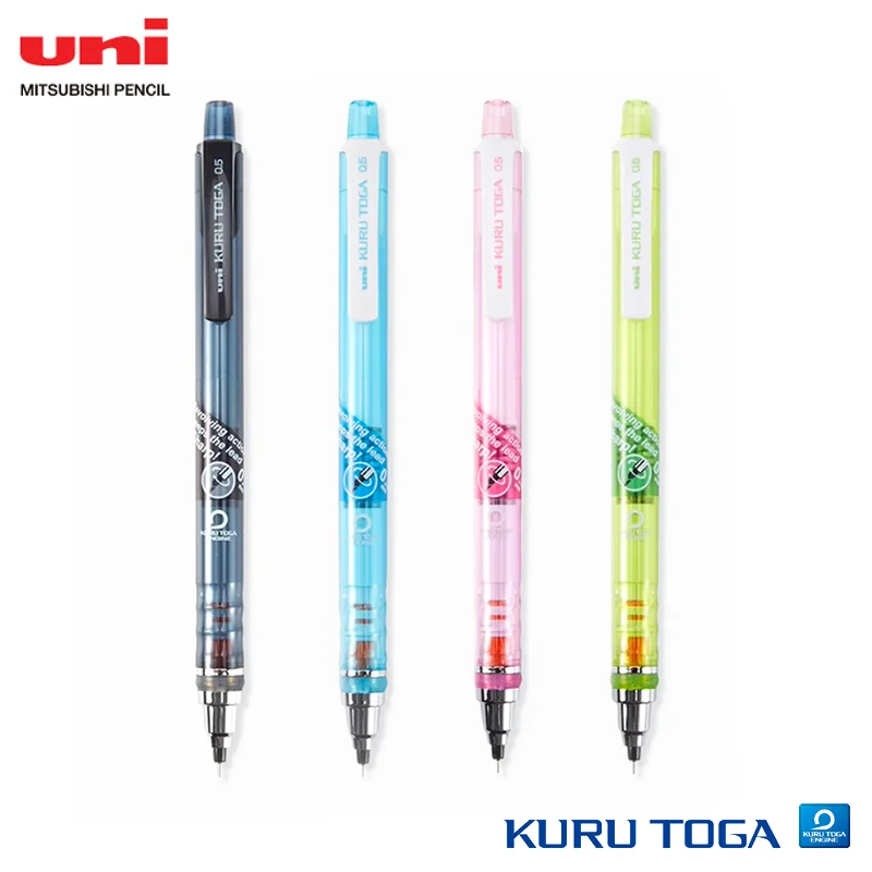Uni Kuru Toga قلم رصاص ميكانيكي M5-450T 0.5 مللي متر كسر الرصاص اللازورد Portaminas مع ممحاة طالب المدرسة القرطاسية