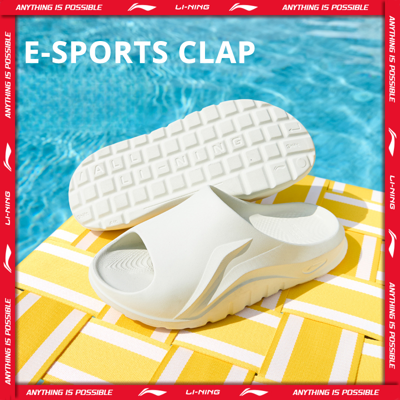 شباشب Li-Ning للجنسين E-SPORTS CLAP خفيفة الوزن وقابلة للتنفس بكعب سميك، صنادل أنيقة وناعمة للاستخدام اليومي AGAW007
