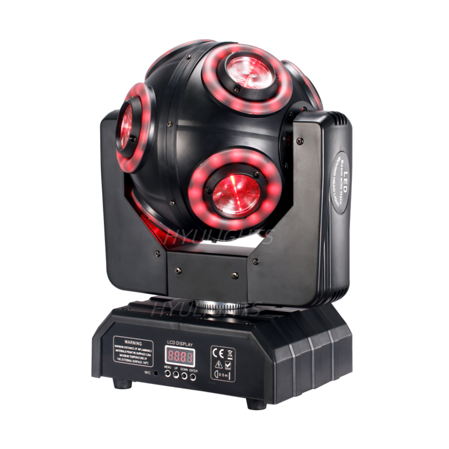 ضوء مرحلة رأس متحرك LED ، تأثير RGB 3 في 1 ، دوران لانهائي ، شعاع ستروب ، شريط DJ ، DMX ، 8x15W ، RGBW ، 4 في 1