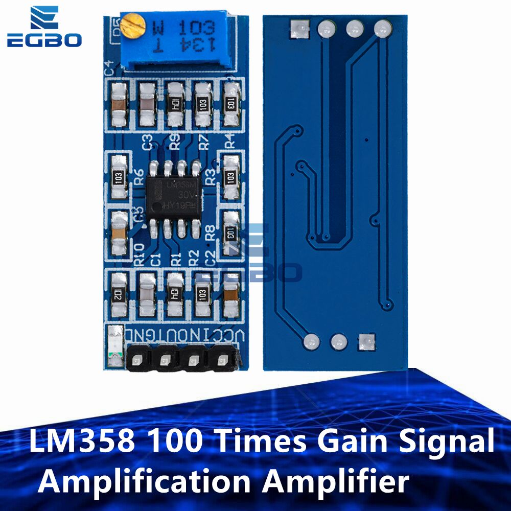 1~10 قطع من وحدة مكبر الإشارة LM358 بقدرة تضخيم 100 مرة، مكبر تشغيلي 5-12 فولت