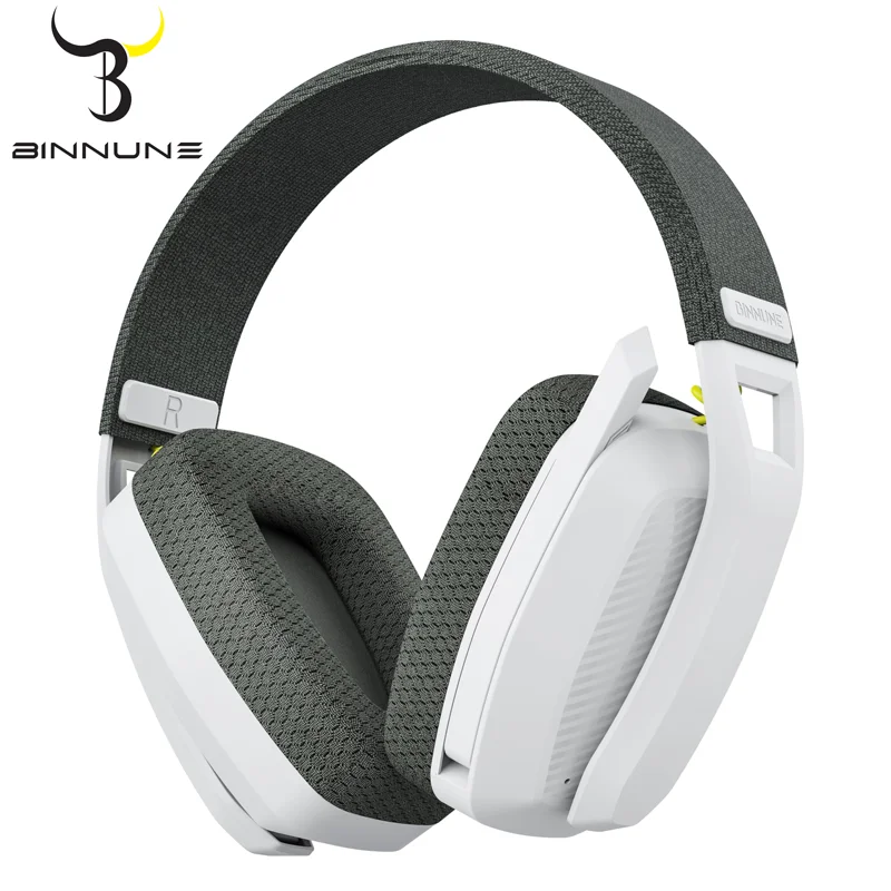 BINNUNE BW06 سماعات بلوتوث ألعاب مع ميكروفون لـ PS5 PS4 PC Mac Playstation سماعة رأس لاسلكية 2.4 جيجا هرتز للألعاب مع ميكروفون