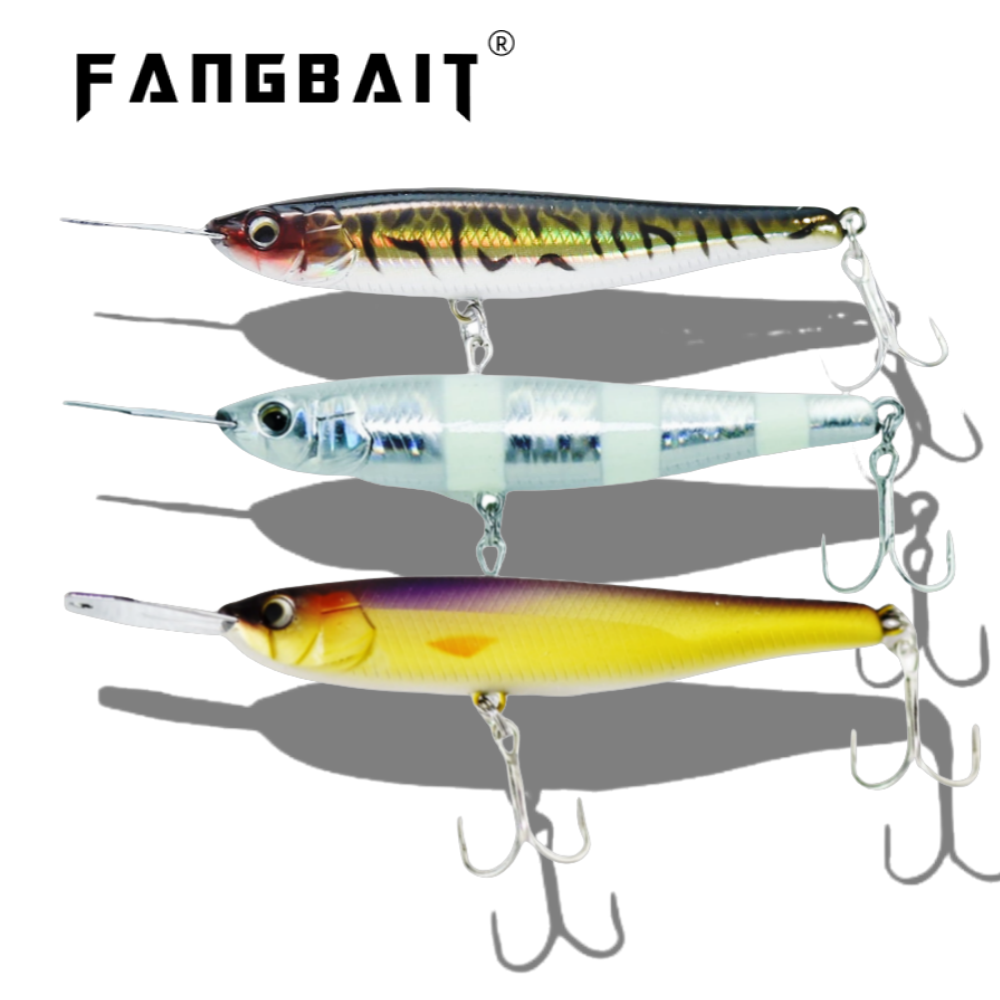 طعوم أسماك البلمة غرق/عائمة طعوم قلم رصاص صلبة Jerkbaits Jackall Topwater Riser Bait 007R لصيد الأسماك على شكل سمكة الصخور Barracuda Trevally