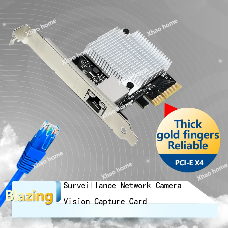 بطاقة شبكة PCIe بسرعة 10000 ميجابت في الثانية لـ Marvell AQC107S Chip RJ45 Ethernet محول الكمبيوتر المكتبي، كاميرا مراقبة الخادم التقاط الرؤية
