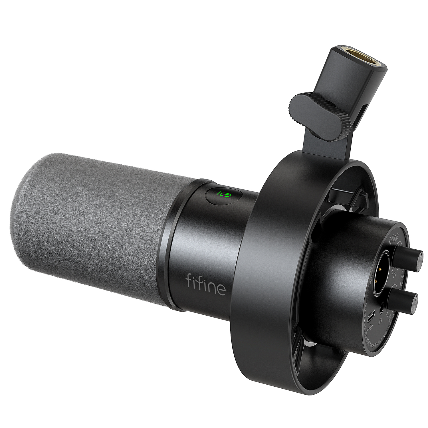 ميكروفون ديناميكي FIFINE USB/XLR مع حامل للصدمات، كتم الصوت الذي يعمل باللمس، ومقبس سماعة الرأس والتحكم في مستوى الصوت، للكمبيوتر الشخصي أو تسجيل بطاقة الصوت -K688