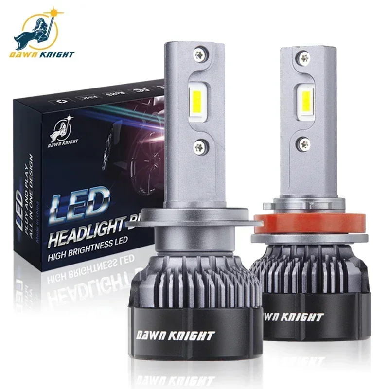 DAWNKNIGHT K5C Mini 40 واط H7 H4 نسخة حياة طويلة Led المصباح لمبة 4300 كيلو K6C Led HB3 H11 المصباح الكهربي H1 HB4 Led أضواء للسيارة 12 فولت