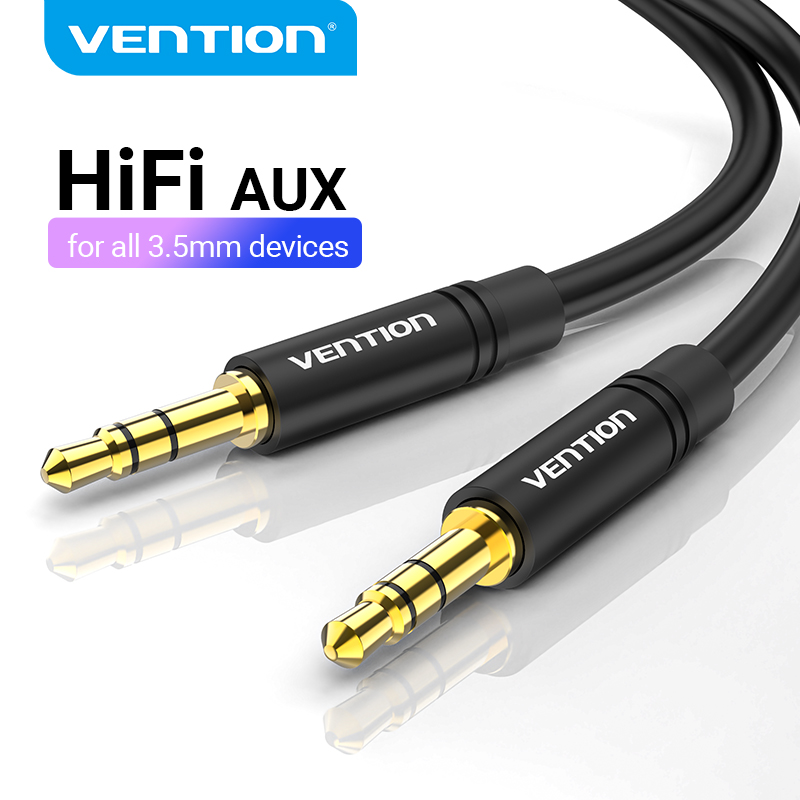 Vention جاك 3.5 مللي متر كابل مساعد ذكر إلى ذكر 3.5 مللي متر كابل الصوت جاك ل JBL Xiaomi Oneplus سماعات كابل مكبر الصوت سيارة Aux الحبل