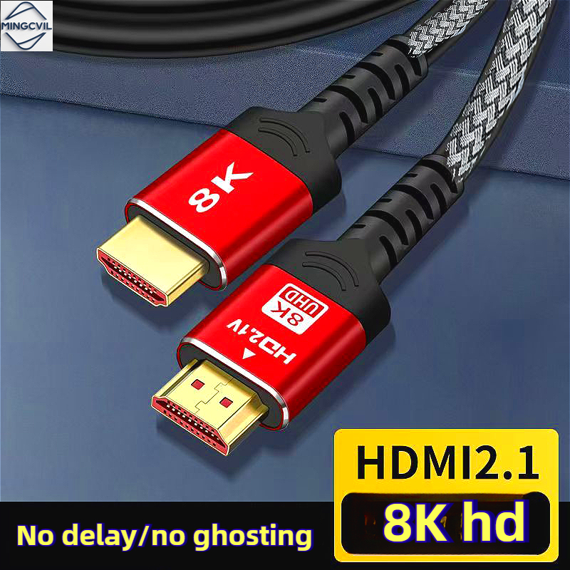 MINGCVIL 48Gbps HDMI كابل متوافق 8K 60 هرتز 1 متر 2 متر 3 متر 5 متر HDMI متوافق 2.1 كابل 4K 120 هرتز HDR ثلاثية الأبعاد تأثير الفيديو لأجهزة الكمبيوتر HDTV