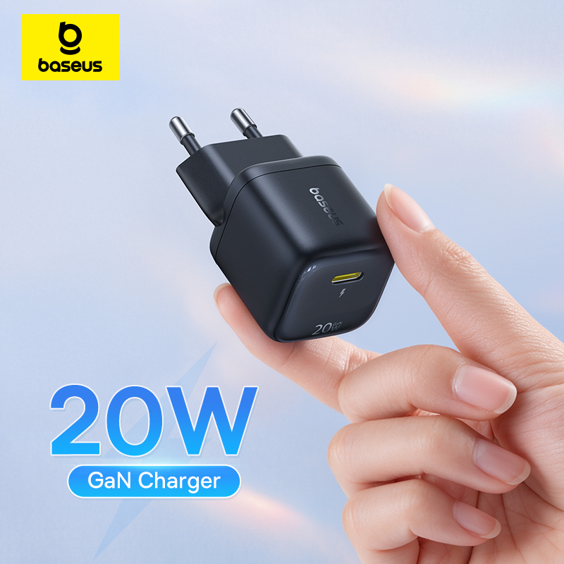 Baseus USB نوع C شاحن 20 واط المحمولة USB C شاحن دعم نوع C PD شحن سريع آيفون 15 14 13 12 برو ماكس 11X8 Plus