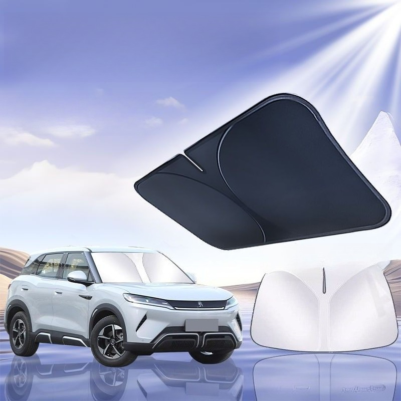ل BYD Atto 2 يوان يوب زجاج سيارة الشمس الظل كتل الأشعة فوق البنفسجية عاكس السيارات نافذة قناع درع غطاء طوي المظلة 1 قطعة