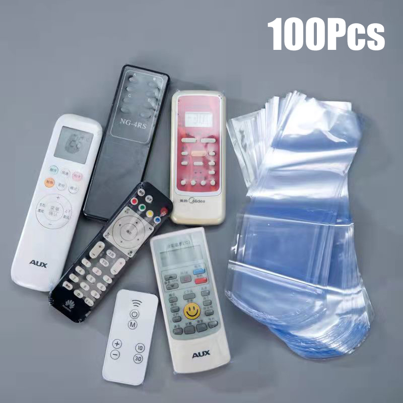 100 قطعة مكيف هواء شفاف/التلفزيون الذكي التحكم عن بعد الغطاء الواقي الغبار مقاوم للماء التحكم عن بعد الحرارة يتقلص الفيلم