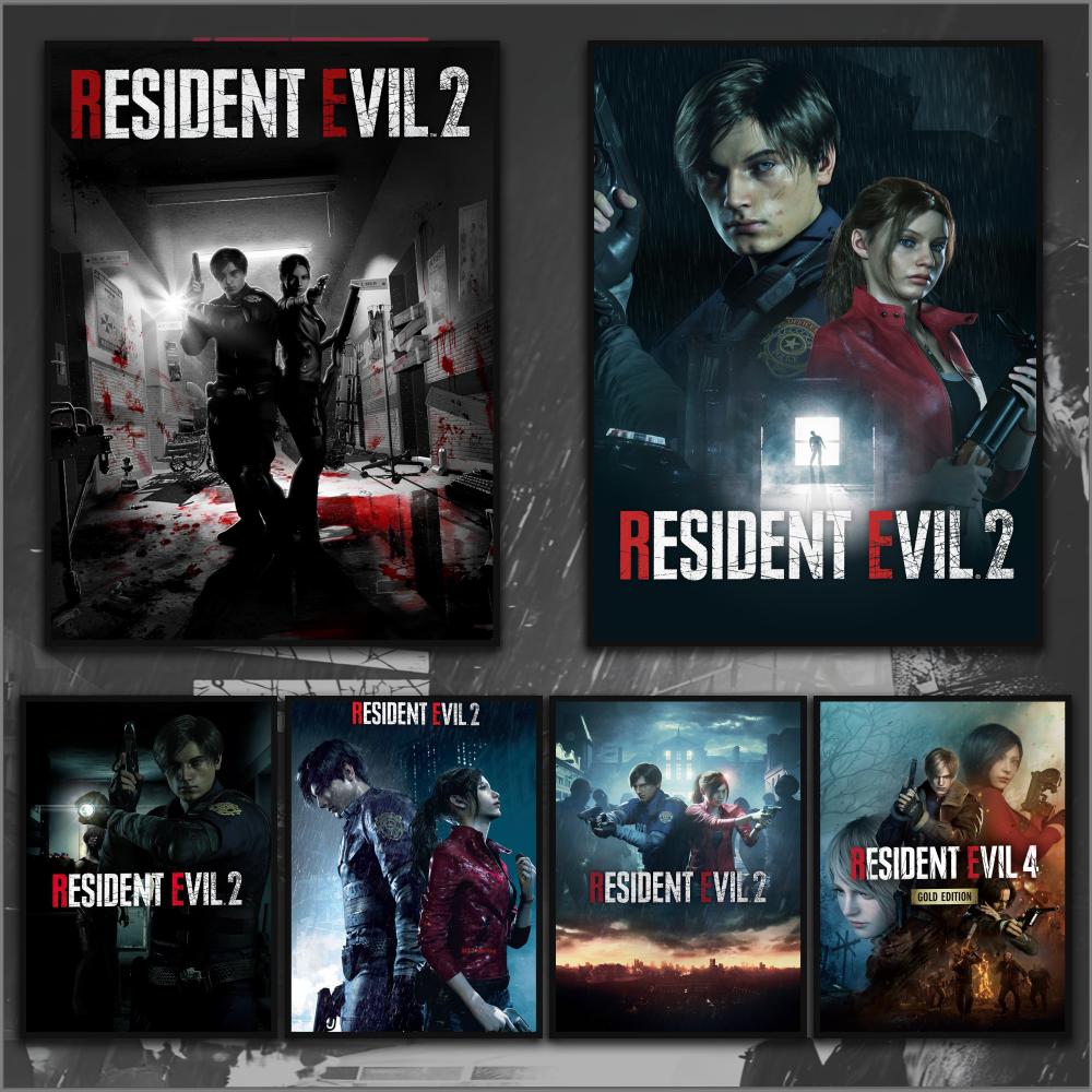 بوستر لعبة R-Resident Evil للمنزل غرفة المعيشة غرفة النوم قاعة الممر فن الورق اللزج طباعة ديكور جمالي