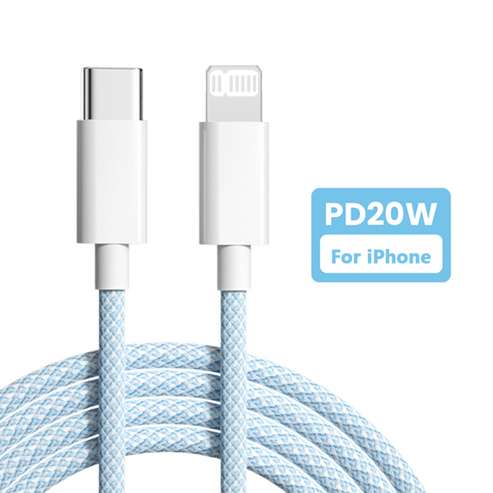 PD 20 واط USB C كابل آيفون 14 13 12 11 برو ماكس Xs 8 زائد باد سلك 3A شحن سريع الحبل نوع C كابل بيانات آيفون