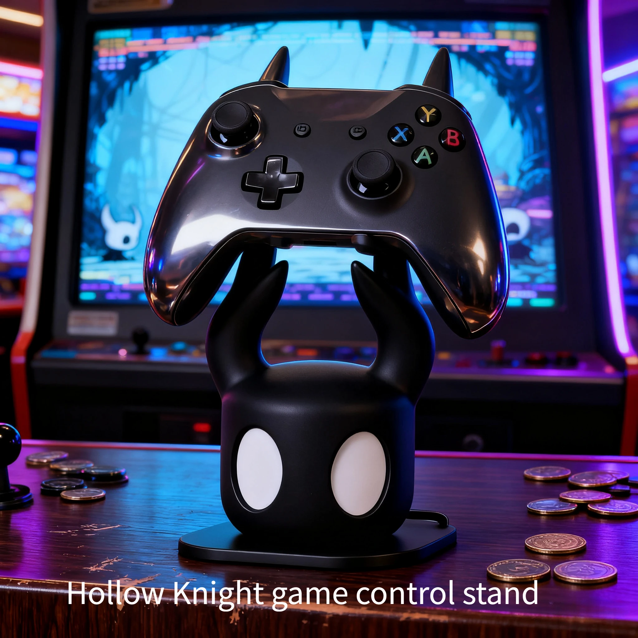 جديد!! حامل وحدة تحكم ألعاب عالمي متوافق مع ملحقات ألعاب PS4/PS5/Switch Hollow Knight Theme الرائعة لعرض سطح المكتب