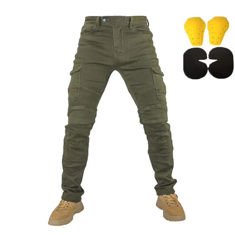 دراجة نارية الجينز Pantalones Motocicleta Hombre ريشة الجينز النسخة القياسية سيارة ركوب السراويل بانت الصيف ركوب