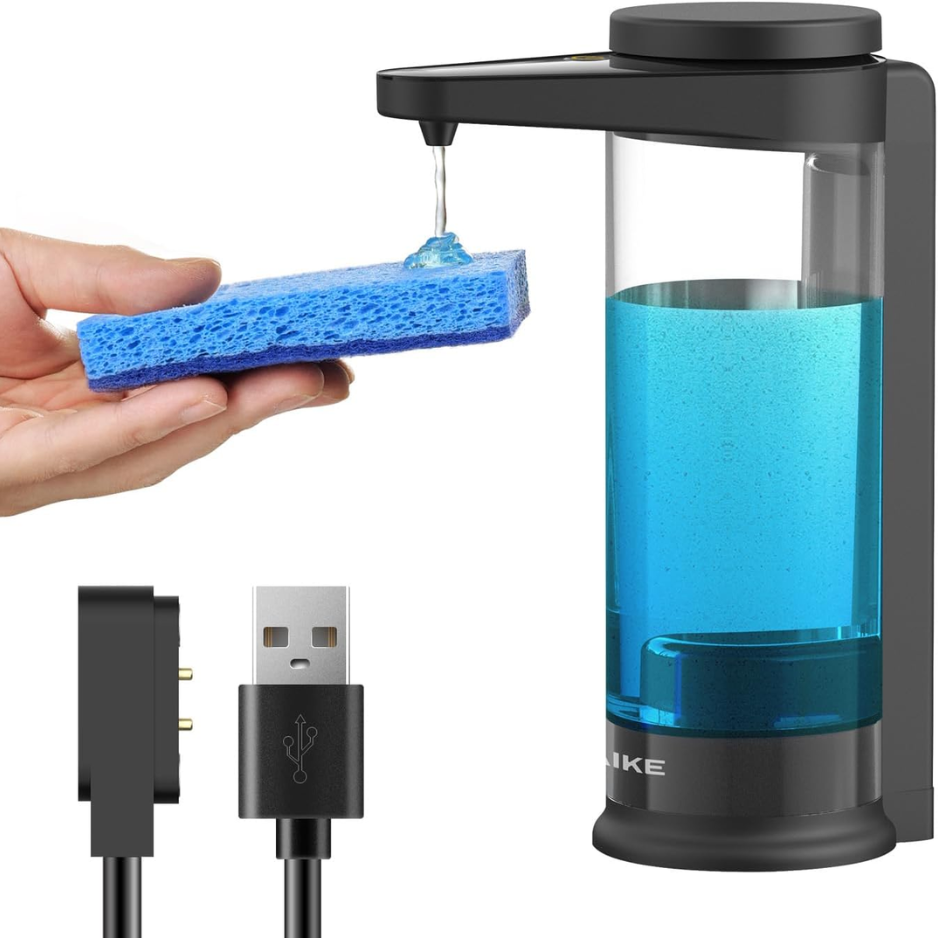 موزع صابون سائل 17oz أوتوماتيكي قابل لإعادة الشحن
