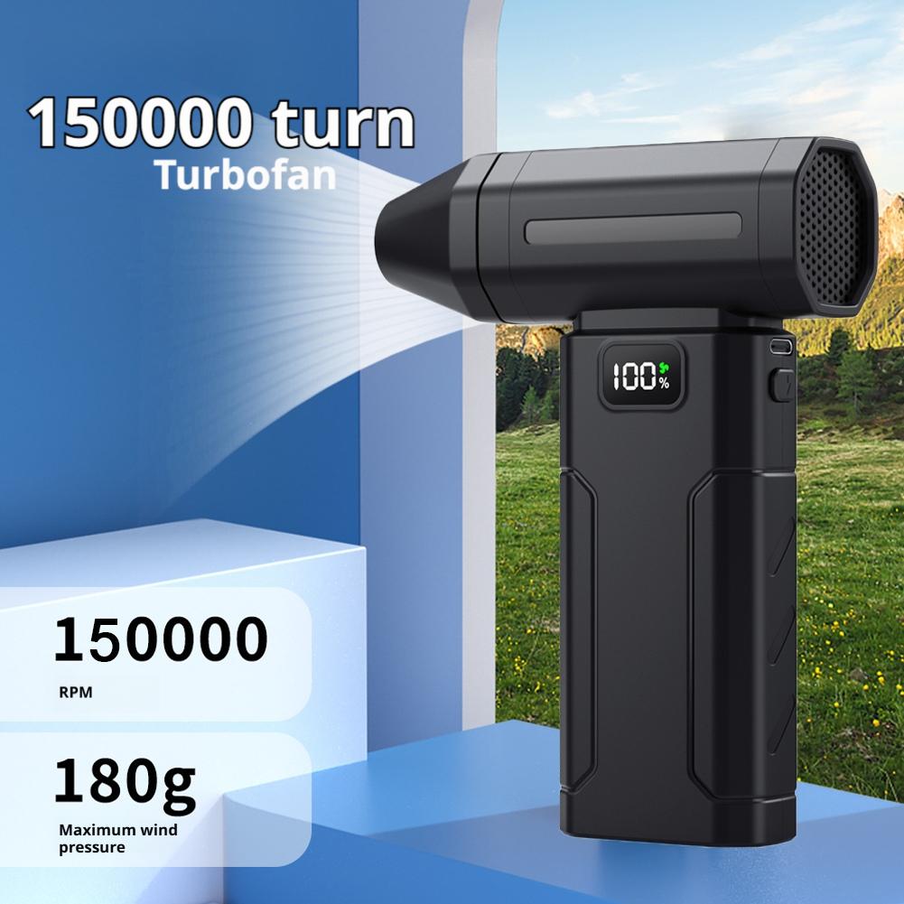مروحة نفاثة توربينية بدون فرش X8 بقوة 150000 دورة في الدقيقة، منفاخ هواء كهربائي قوي، منظف غبار محمول، أداة تنظيف هوائية قوية