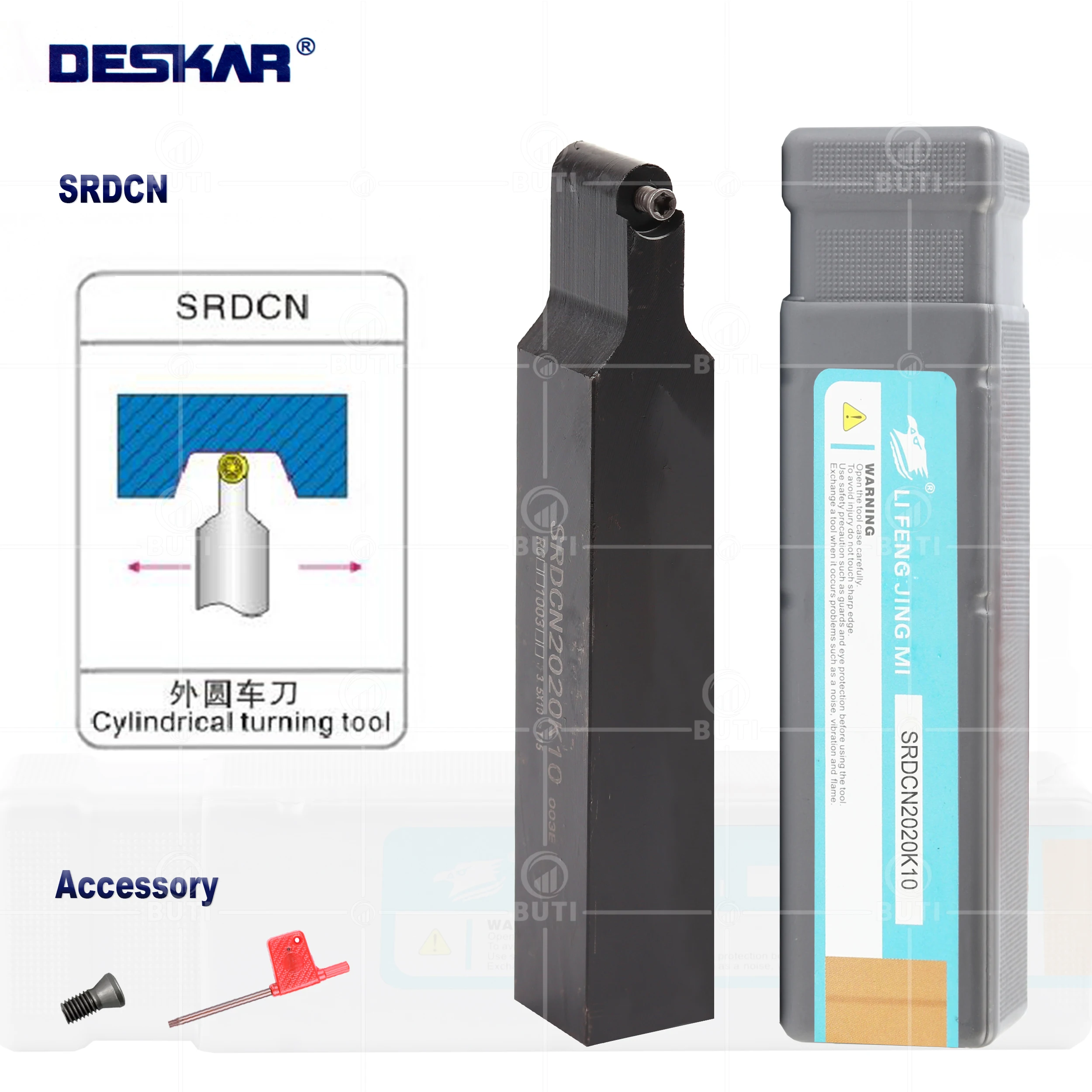 حامل أدوات خارجي أصلي 100% من DESKAR طراز SRDCN1010H10 1616H08 2020K10 2020K12 2525M12 لسلسلة أدوات الخراطة SRDCN RCMT