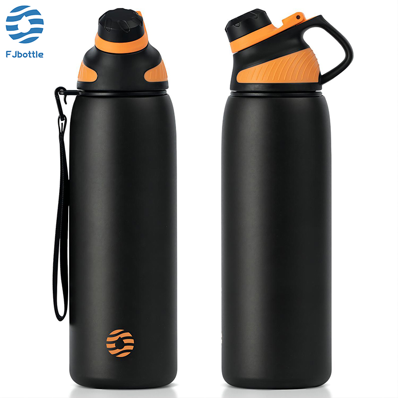 زجاجة حرارية من Fjbottle بغطاء مغناطيسي للرياضات الخارجية، زجاجة ماء من الفولاذ المقاوم للصدأ تحافظ على البرودة، قارورة معزولة بالتفريغ سعة 1000 مل