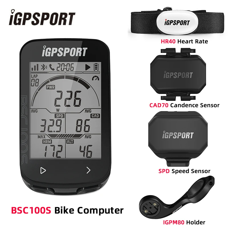 iGPSPORT BSC100S كمبيوتر الدراجة 2.6 بوصة شاشة GPS الدراجات الملاحة سرعة الإيقاع الاستشعار الذكية بسيطة تشغيل دراجة الكمبيوتر