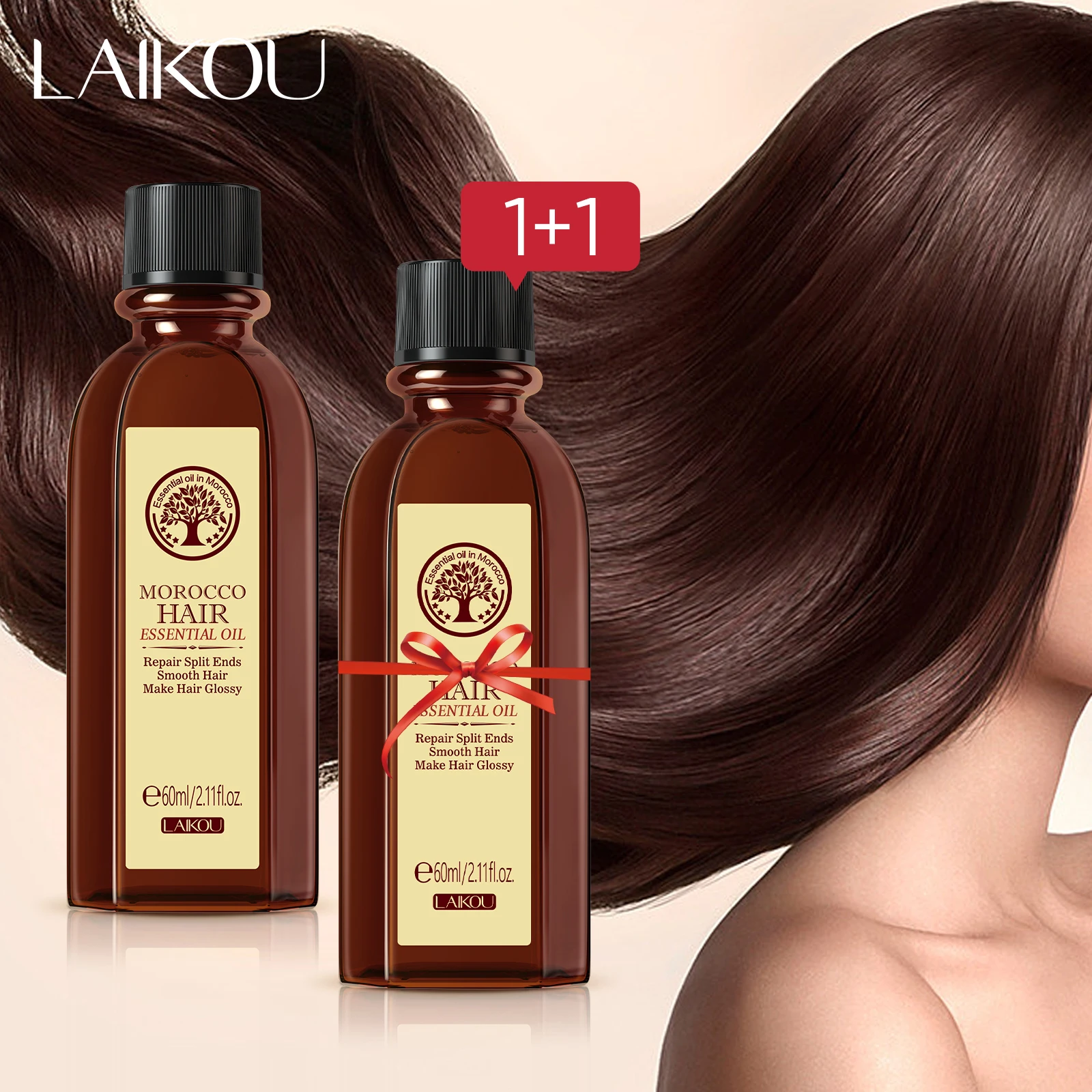 LAIKOU 1 + 1 علاج للعناية بالشعر تلف جاف 60 ،