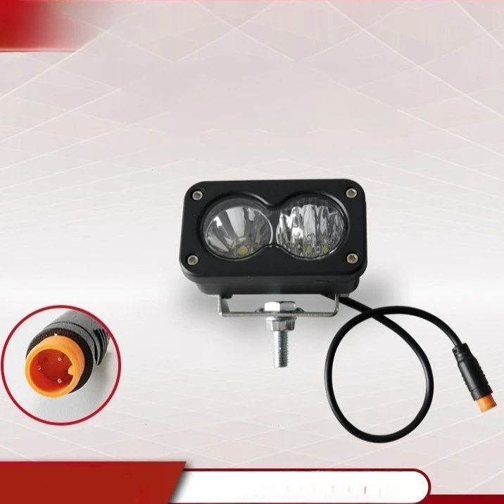 مصباح LED بقطر 3 بوصات للدراجات النارية والشاحنات وسيارات الطرق الوعرة، إضاءة أمامية مقاومة للماء، سهل التركيب، ضوء أبيض وأصفر