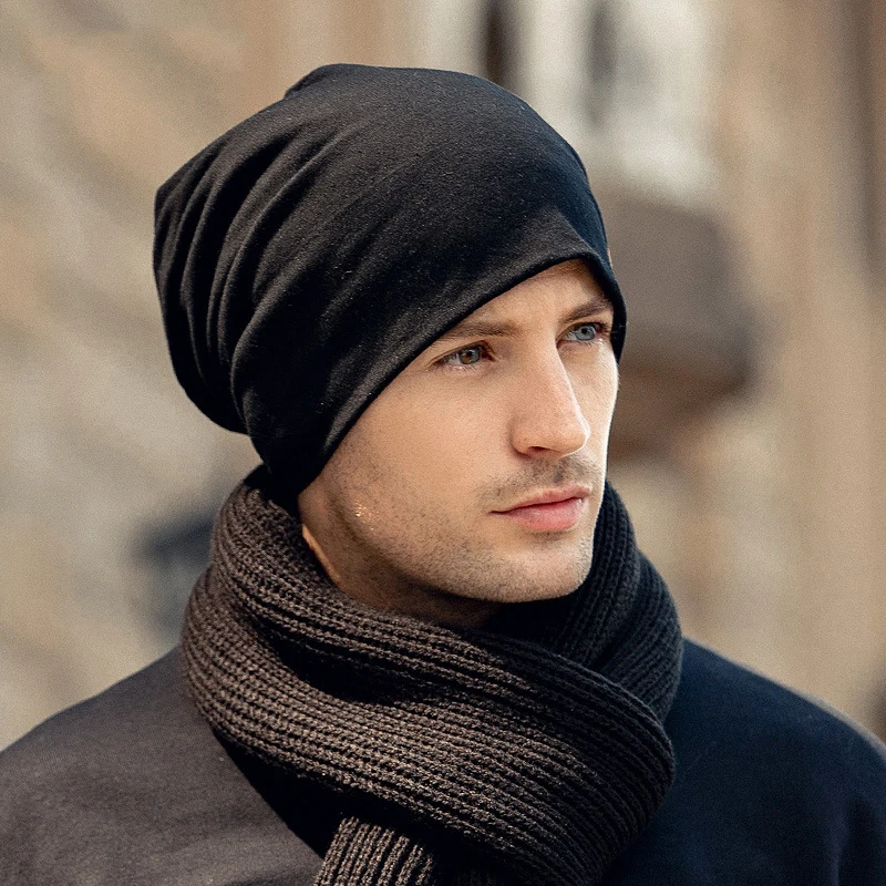 جديد بلون فضفاض مترهل قبعة صغيرة للرجل الذكور الخريف الربيع الهيب هوب لينة الأذن أدفأ Skullcaps في الهواء الطلق يندبروف بونيه