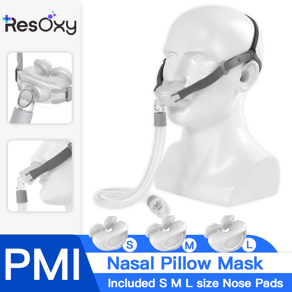 قناع وسادة الأنف CPAP قناع الأنف المضاد للشخير توقف التنفس أثناء النوم مع أغطية الرأس وسادات S M L مناسبة لآلة CPAP BIPAP الأوتوماتيكية OSA CSA
