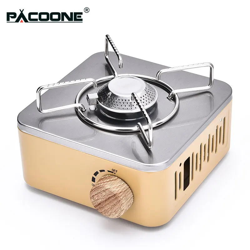 PACOONE موقد غاز التخييم 2800 واط عالية الطاقة النارية المحمولة كاسيت فرن في الهواء الطلق موقد غاز نزهة مخيم