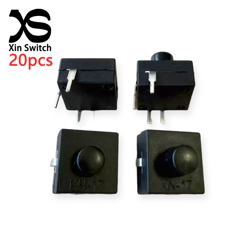 20 قطعة 1212-314A مفتاح بـزر دفع 12*12 مقبض الارتفاع 2.5/5 مللي متر 4-Pin ON-ON-ON-OFF تيار مستمر 30 فولت 1A مفتاح مصباح يدوي قوي