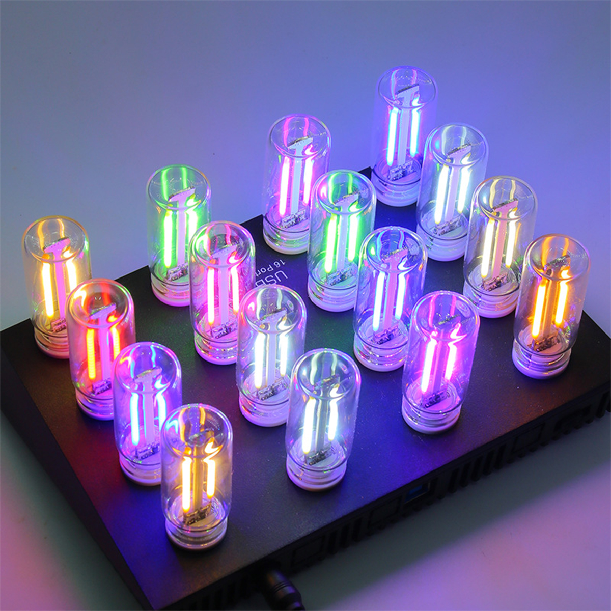 الرجعية Usb Led خيوط ضوء الليل يعتم 5 فولت مصباح ديكور دافئ اللمس الإضاءة المتوهجة التخييم لمبة صغيرة الأرجواني الكنز