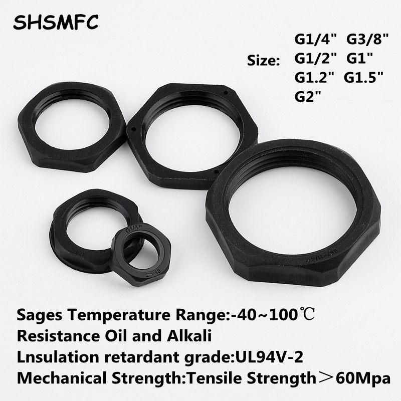 5 ~ 20 قطعة أنثى الموضوع G1/4 "~ G2" أسود البلاستيك النايلون مسدس الربط الجوز حديقة مايكرو الري معبد غطاء برغي اكسسوارات