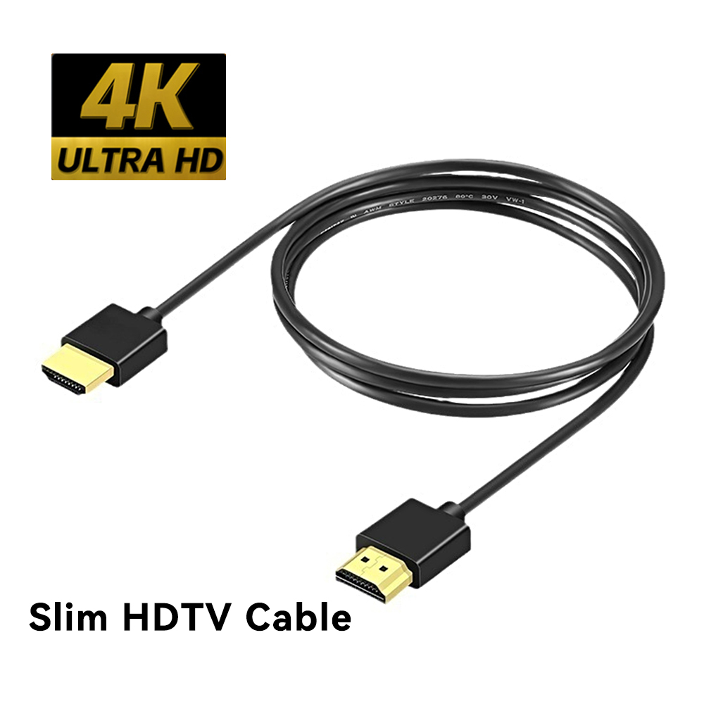 رقيقة جدا HDTV كابل 4K 60 هرتز عالية السرعة سليم HDTV 2.0 OD 3.2 مللي متر الصوت والفيديو كابل 1 متر 1.5 متر 2 متر 3 متر 5 متر ل HDTV الكمبيوتر المحمول العارض