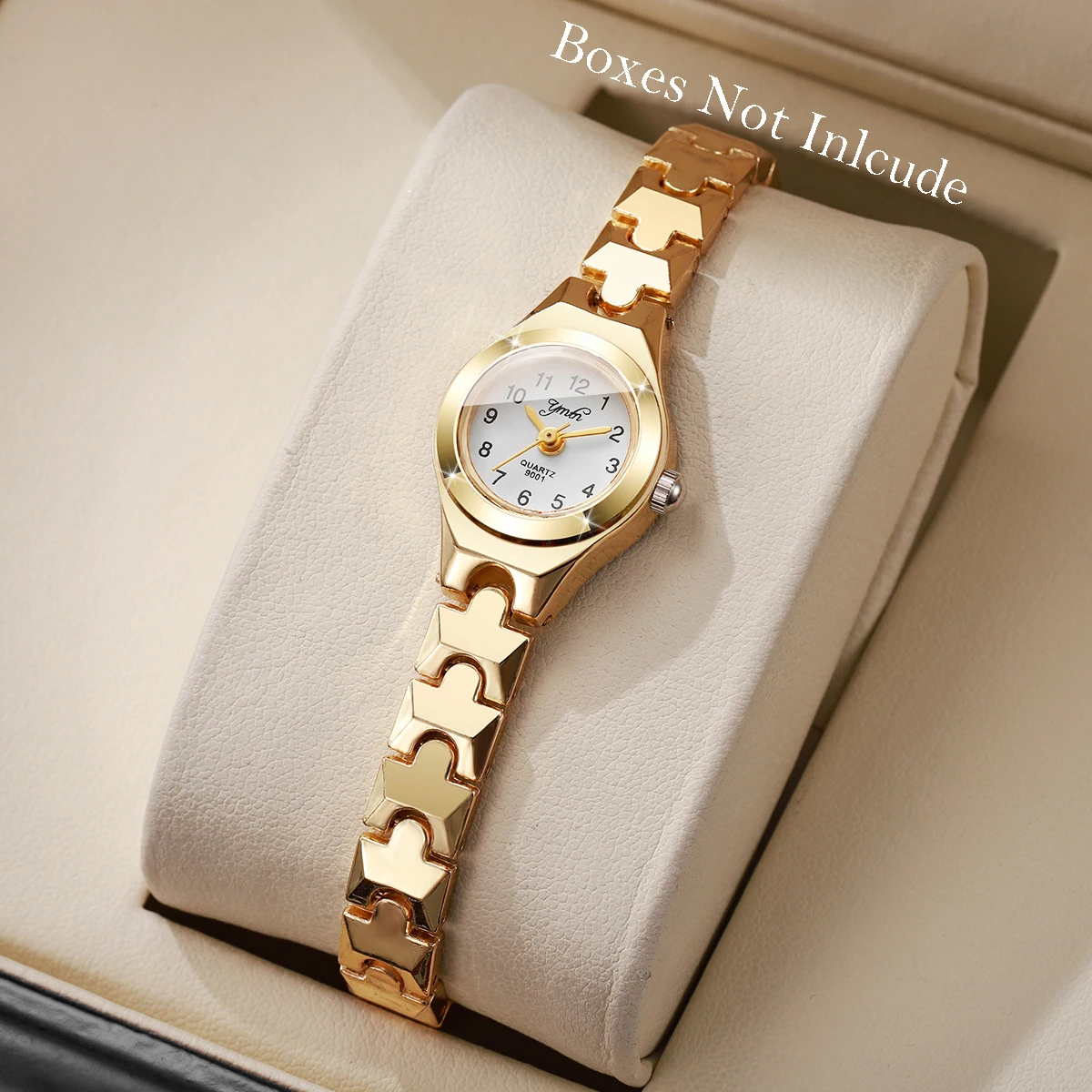 ساعات نسائية أنيقة صغيرة بمينا عربي وحزام رفيع ساعة يد كوارتز للسيدات Reloj Mujer ساعة هدية للبنات (بدون صندوق)