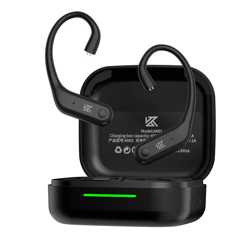 KZ AN01 سماعة لاسلكية تعمل بالبلوتوث 5.4 كابل الأذن هوك مع علبة شحن ل KZ Castor PRO PR2 PR3 ZSXPRO ZVXPRO Krila