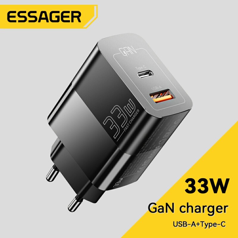شاحن USB C 33W GaN Type C شحن سريع لهاتف iPhone 14 13 12 11 Pro Max XS 8 P لجهاز iPad Pro Air iPad Mini