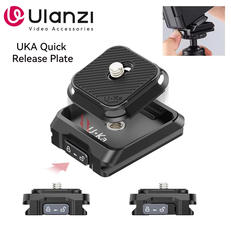 Ulanzi UKA01 Uka Univerisal DSRL Camera Gimbal Quick Release Kit Arca-Swiss Quick Switch Tripod Slider Mount Adapter Support F38