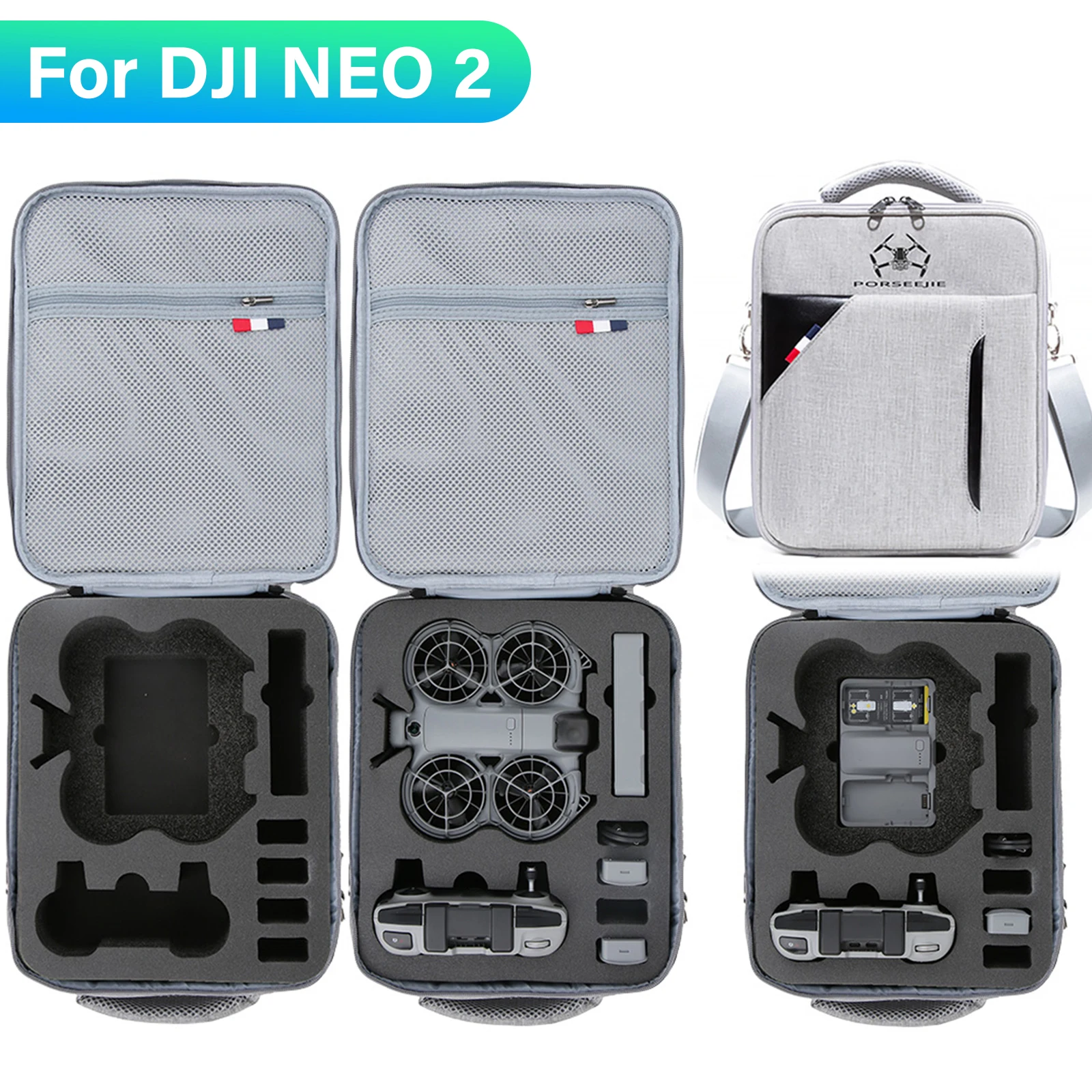 ل DJI NEO 2 حقيبة كتف حقيبة للتخزين رسول حقيبة صدر للرجال صندوق الموضة المحمولة ل DJI NEO 2 RC N3 التحكم ملحقات طائرة بدون طيار