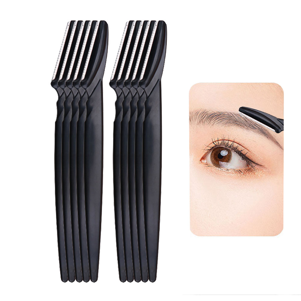 سكين مقصم للحواجب محمول مقص وجه شفرة حلاقة مازال شعر الحواجب أداة إزالة الشعر مقص شفرات ماكياج أدوات التجميل