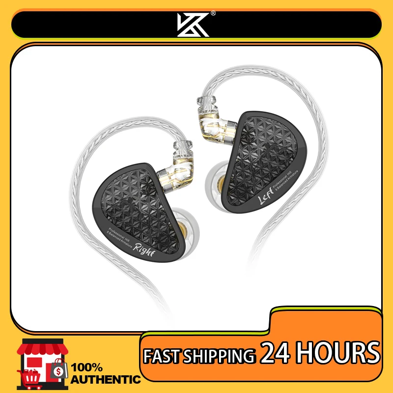 KZ AS16 Pro سماعات أذن سلكية 16BA محرك متوازن HIFI Bass مراقب سماعات إلغاء الضوضاء سماعات أذن رياضية