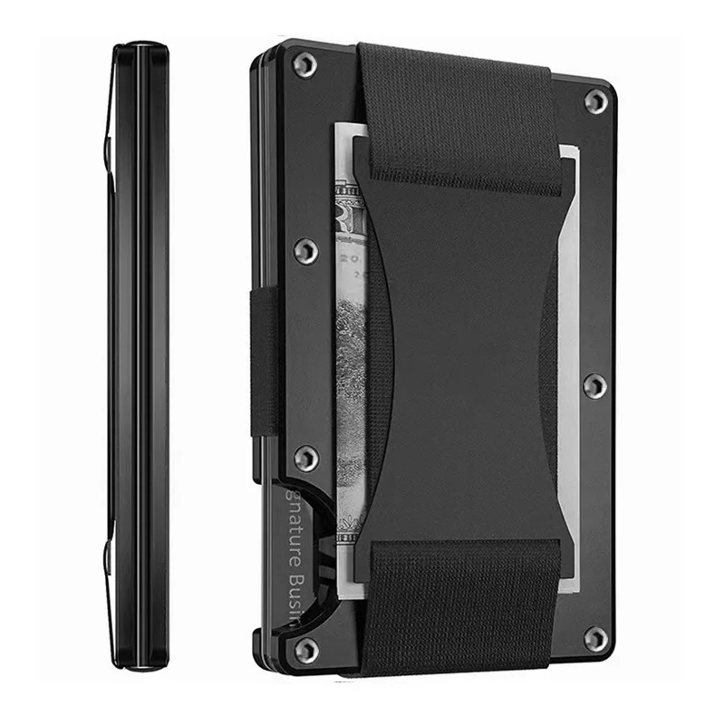 حافظة محفظة صغيرة رفيعة من ألياف الكربون مزورة منظم للرجال Cartera Tarjetero Hombre Cashback حامل بطاقة الائتمان هدية فاخرة