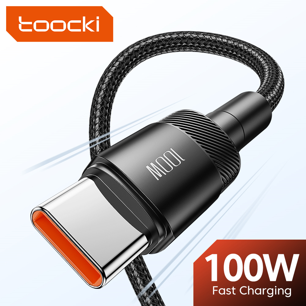 Toocki 100W نوع C إلى نوع C كابل USB C PD 5A سريع شحن شاحن الحبل ل Xiaomi بوكو F4 F3 سامسونج Redmi بوك 3M كابل