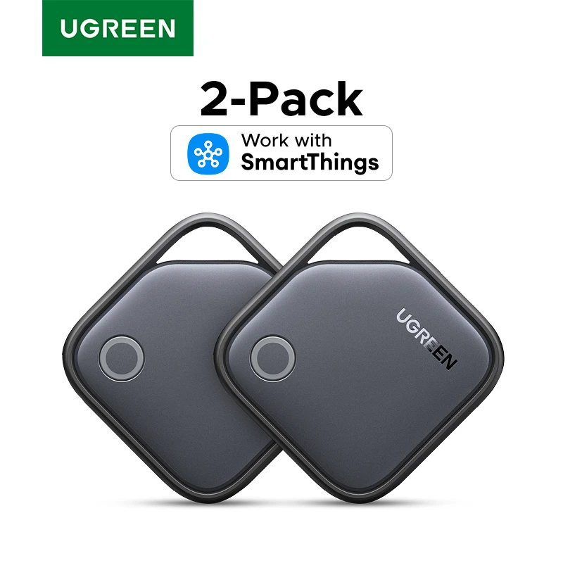 علامات تعقب بلوتوث مكونة من قطعتين تعمل مع تطبيق Samsung SmartThings (Samsung فقط)، علامة ذكية لفترة تشغيل 550 يومًا