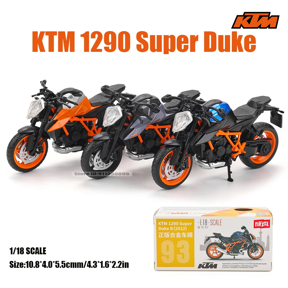 MSZ CCA 1:18 KTM 1290 سوبر ديوك الكلاسيكية دراجة نارية سبيكة سيارة نموذج سيارات لعبة للأطفال يموت يلقي نموذج دراجة نارية لعبة الهدايا