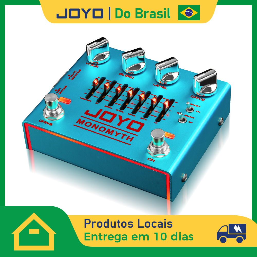 دواسة مكبر صوت JOYO R-26 MONOMYTH للجيتار باس ثنائية القناة مع معادل صوت 6 نطاقات ومحاكاة واقعية لغرفة التسجيل ووظيفة أوفر درايف مستقلة