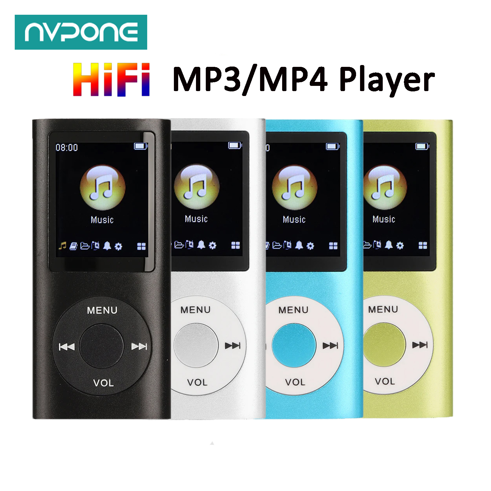 مشغل MP3 بشاشة LCD مقاس 1.8 بوصة، مشغل موسيقى MP3 محمول أنيق متعدد الوظائف بدون فقدان