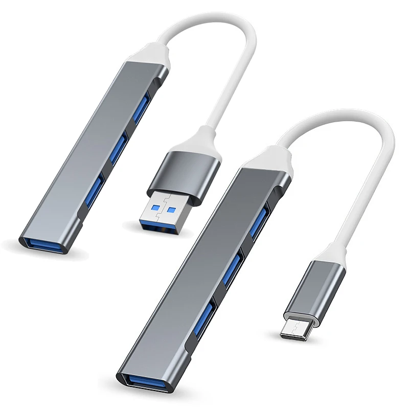 4 منافذ USB 3.0 Hub USB Hub Type C Dock Multi Splitter محول OTG Type C HUB لهاتف iPhone 15 Xiaomi Huawei Macbook Pro USB 3.0 2.0